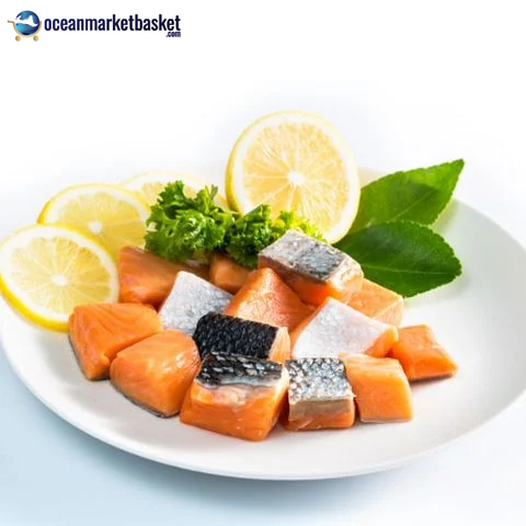 HCM - Cá hồi nhập khẩu cắt thỏi / Salmon Cut Cubes