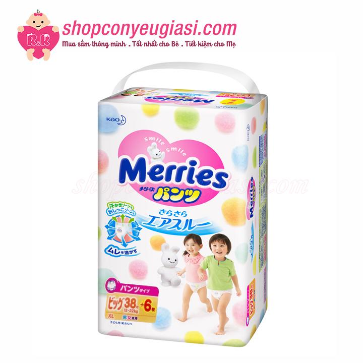Tã - bỉm quần merries nội địa thêm miếng xl44