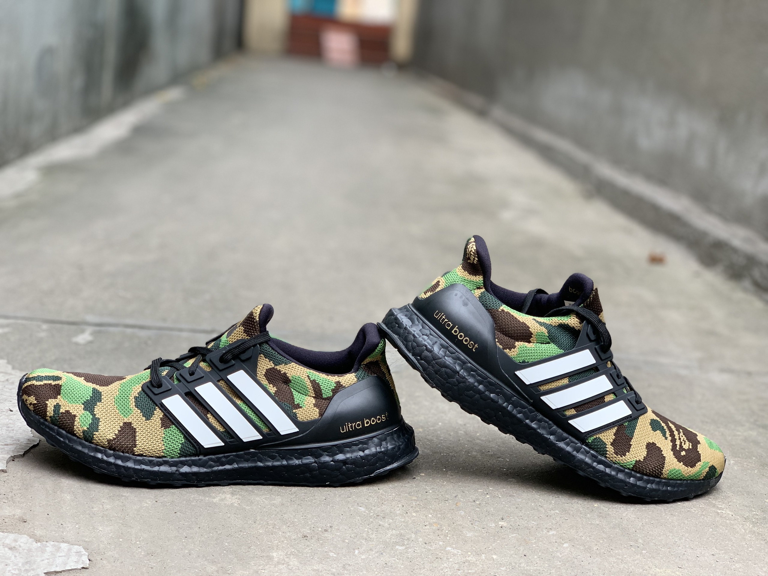 Adidas Ultraboost Adidas Ultra Boost Bape Camo Black Sneakers 