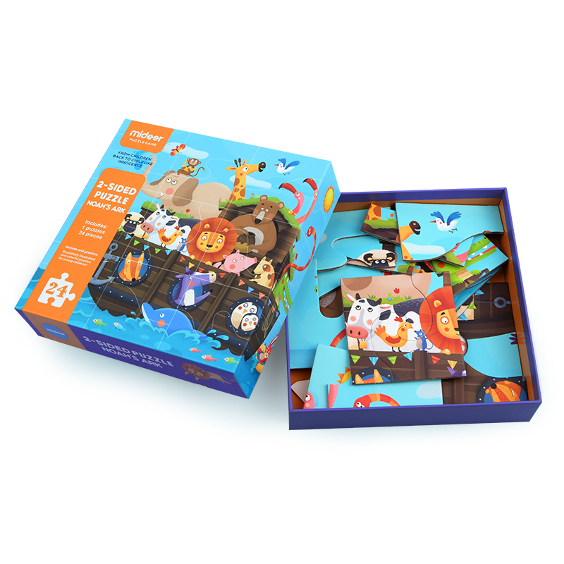 Bộ xếp hình 2 mặt Mideer Noah's 2 sided puzzle