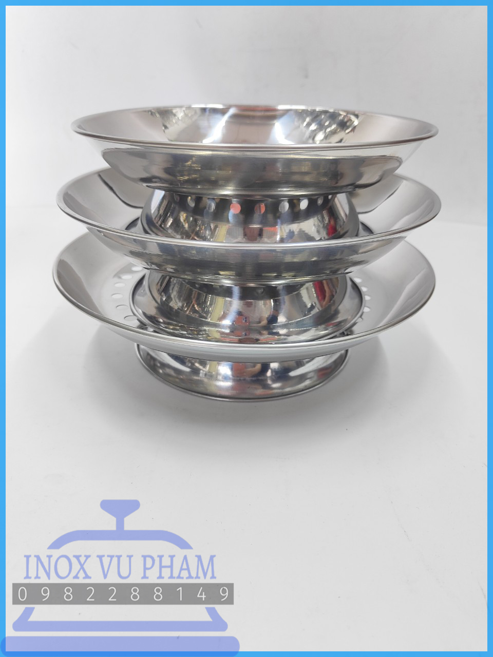 Dĩa Hấp / Xửng Hấp Inox Cách Thủy TC nhiều kích thước (Ảnh shop tự chụp)