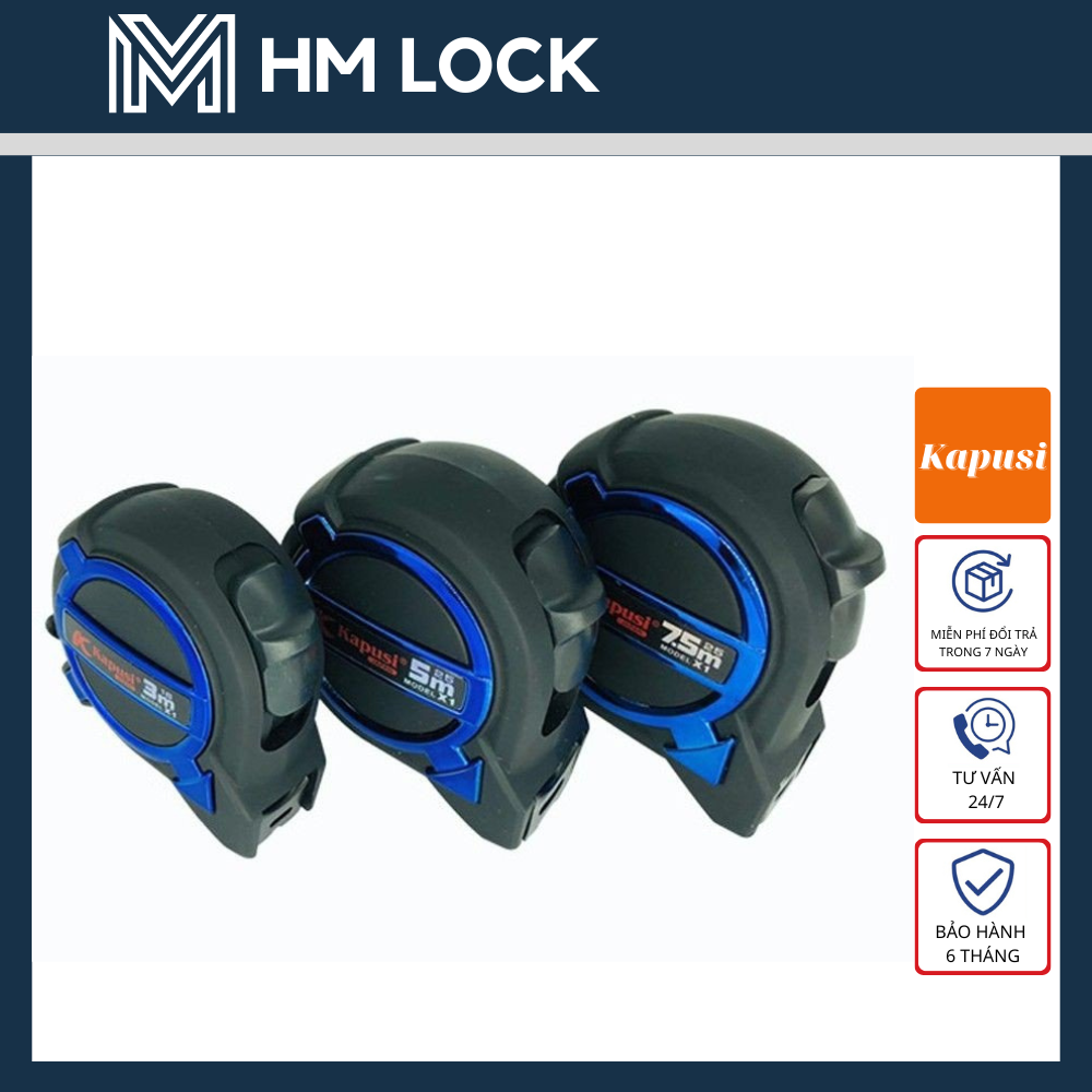 Thước kéo kapusi 3m, 5m, 7.5m - chống va đập siêu bền - hm lock