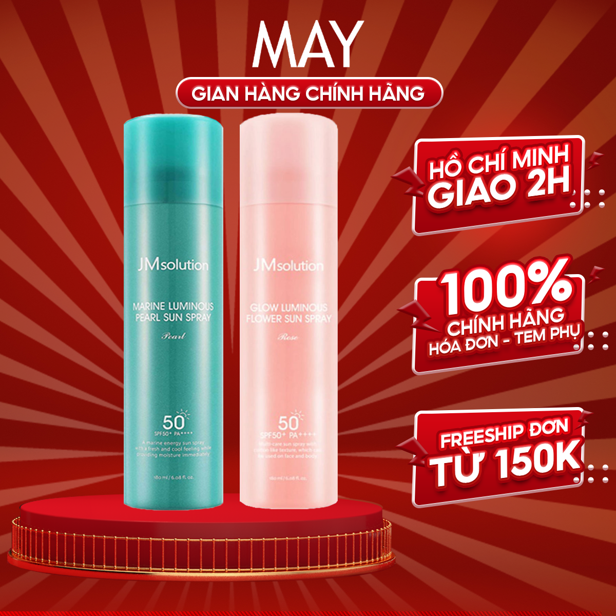 Xịt chống nắng toàn thân jm solution sun spray spf 50+/pa ++++ 180ml - ceria cosmetics