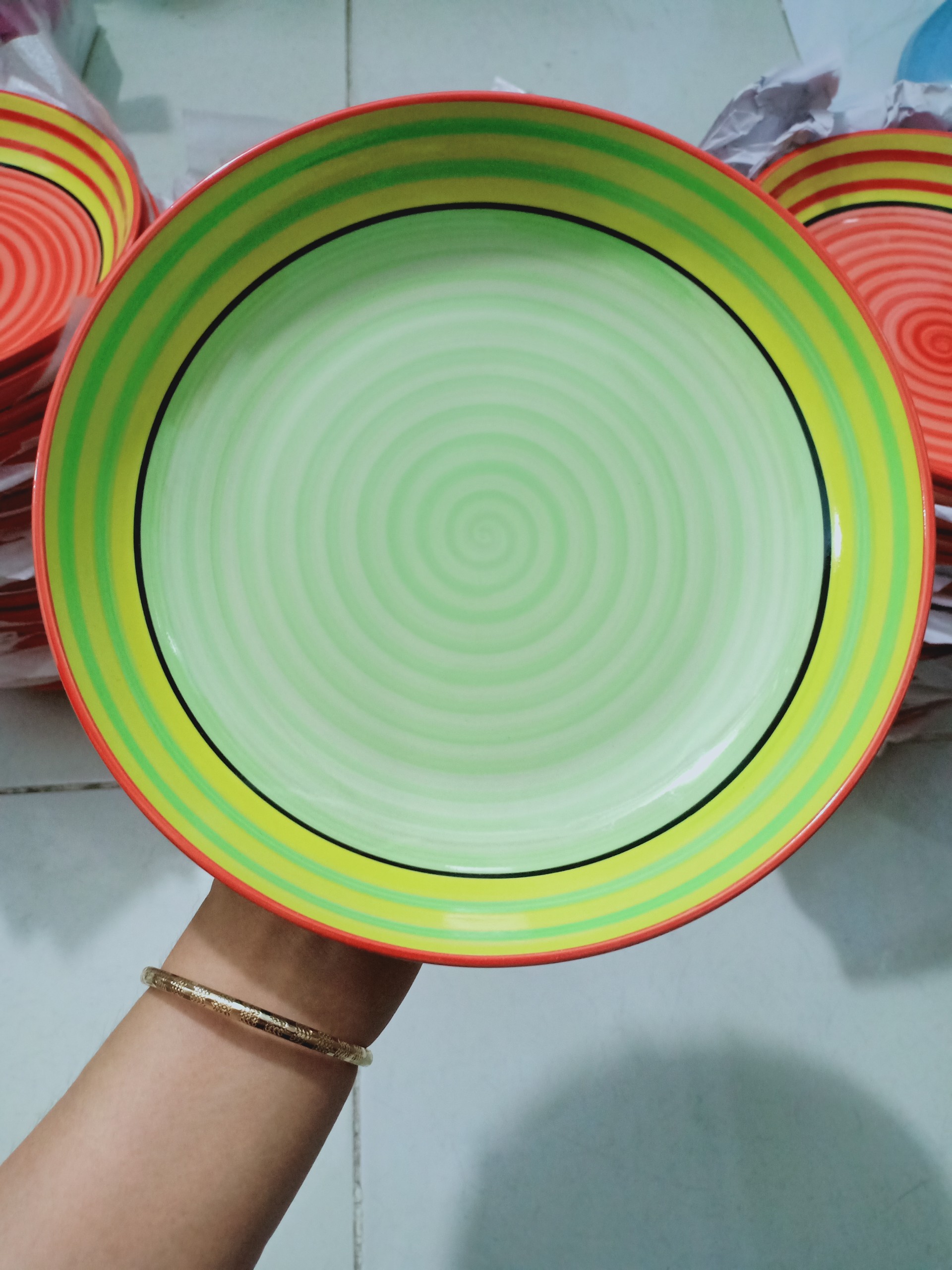 Combo 3 đĩa sứ cầu vồng 20cm