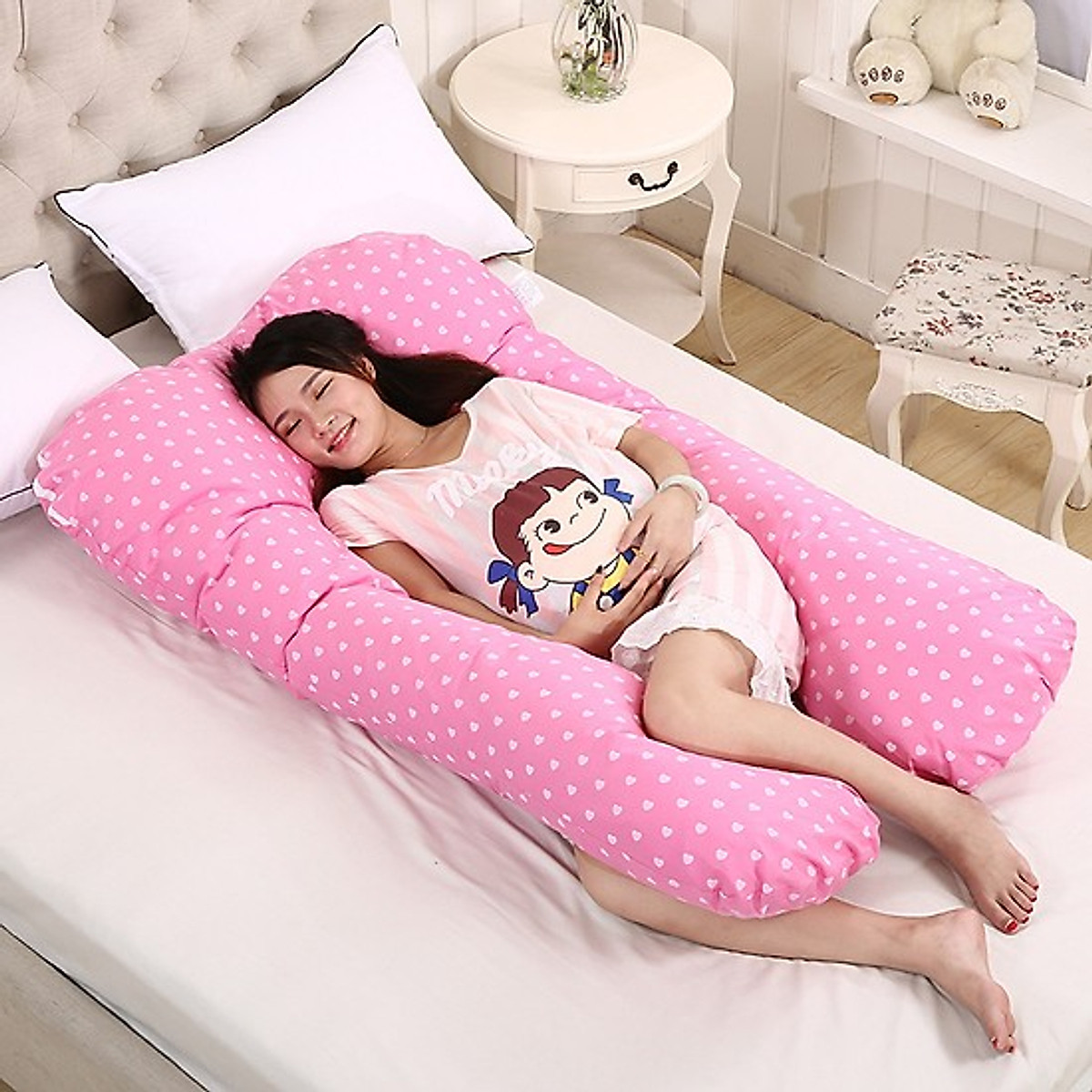 Gối ôm chữ u cho bà bầu
