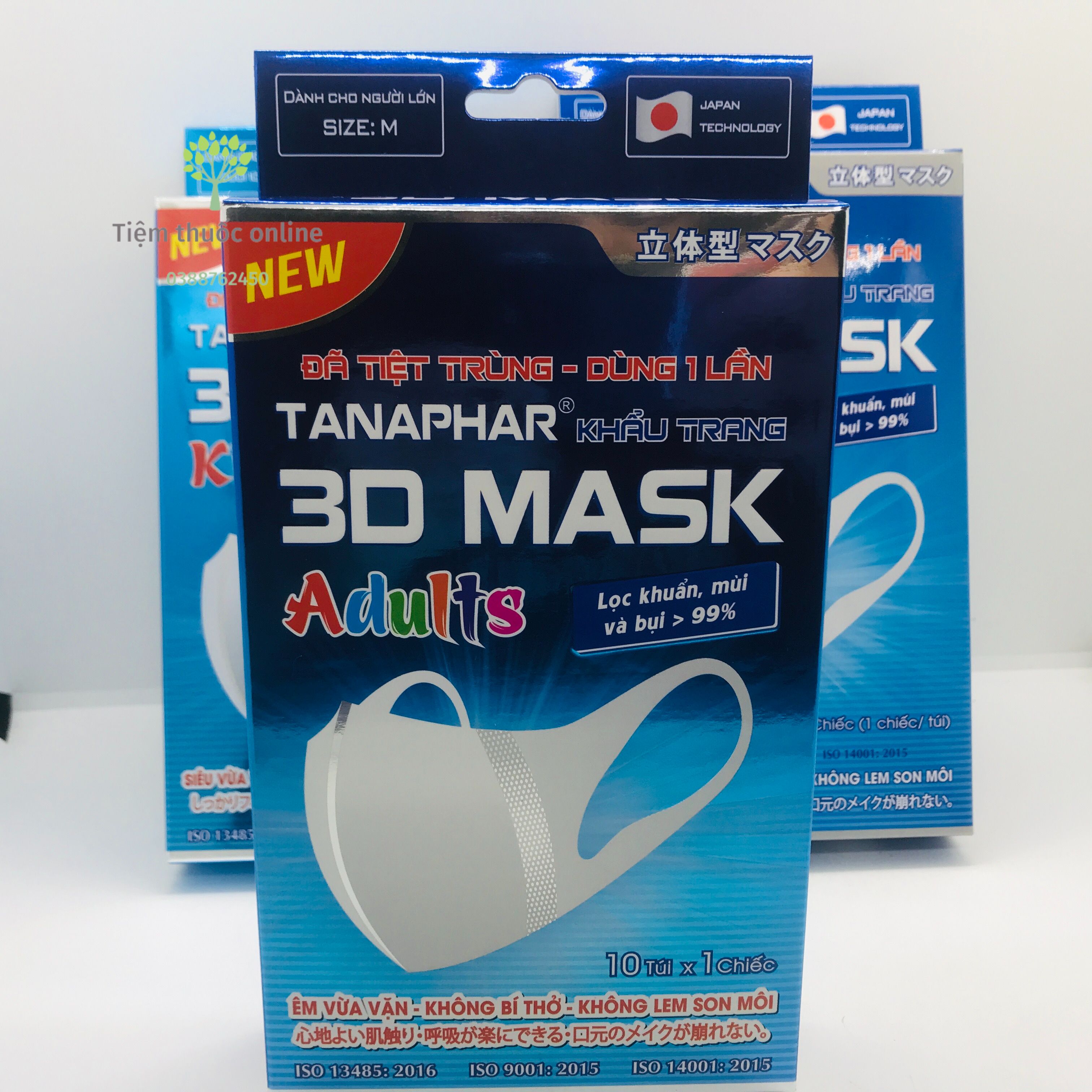 HỘP 10 TÚI/10 CHIẾC KHẨU TRANG 3D MASK TANANPHAR