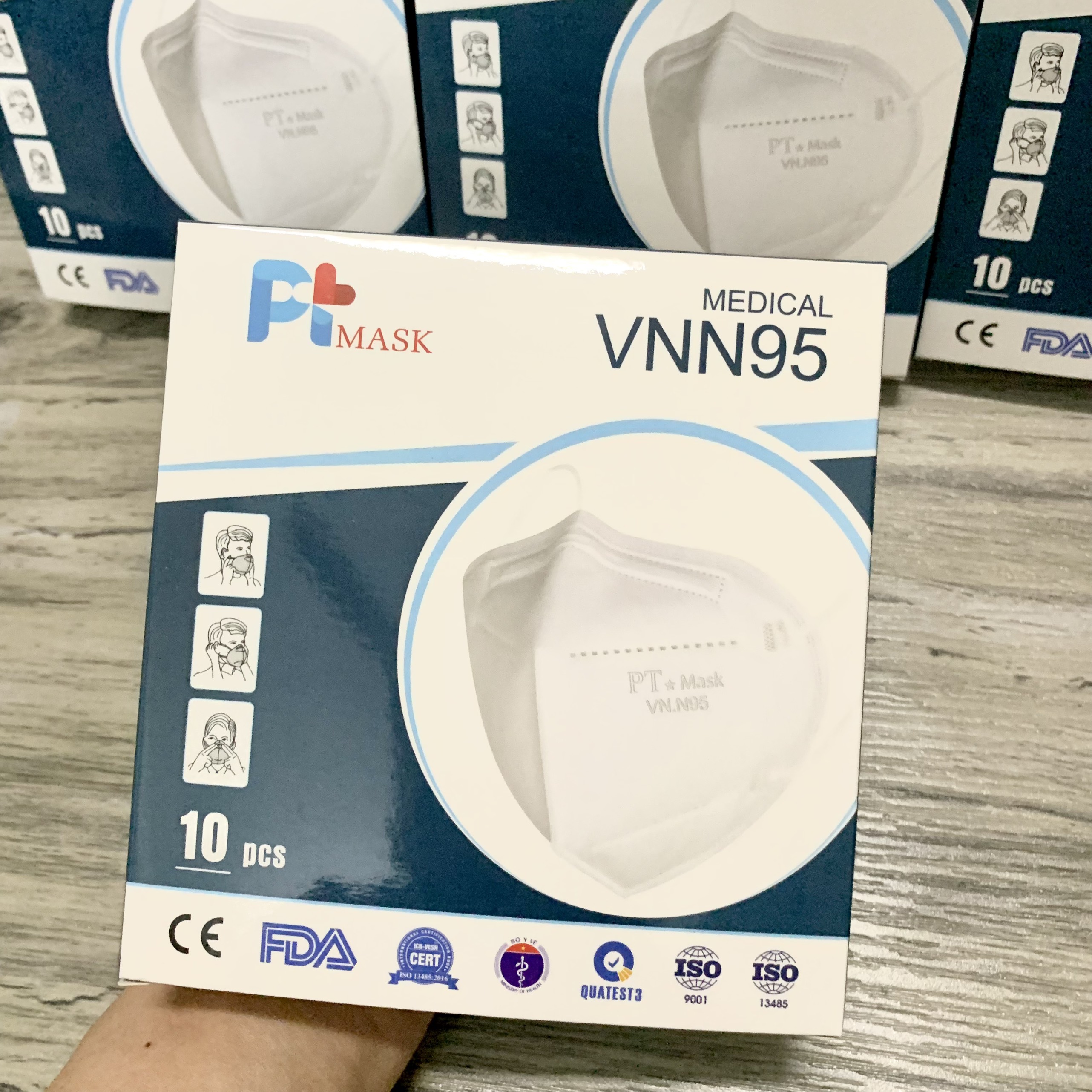 5 Hộp Khẩu Trang VNN95 4 lớp ( Hộp 10 cái)