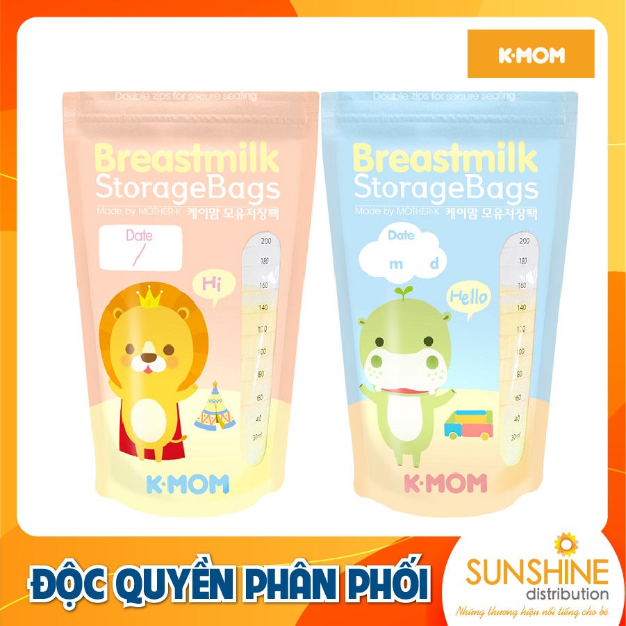 TÚI TRỮ SỮA K-MOM HÀN QUỐC (200ML-20C)