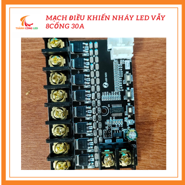 Mạch nháy LED vẫy 8 cổng 30A ( dùng cho LED ruồi, F5 ... điện áp 5V hoặc 12V )