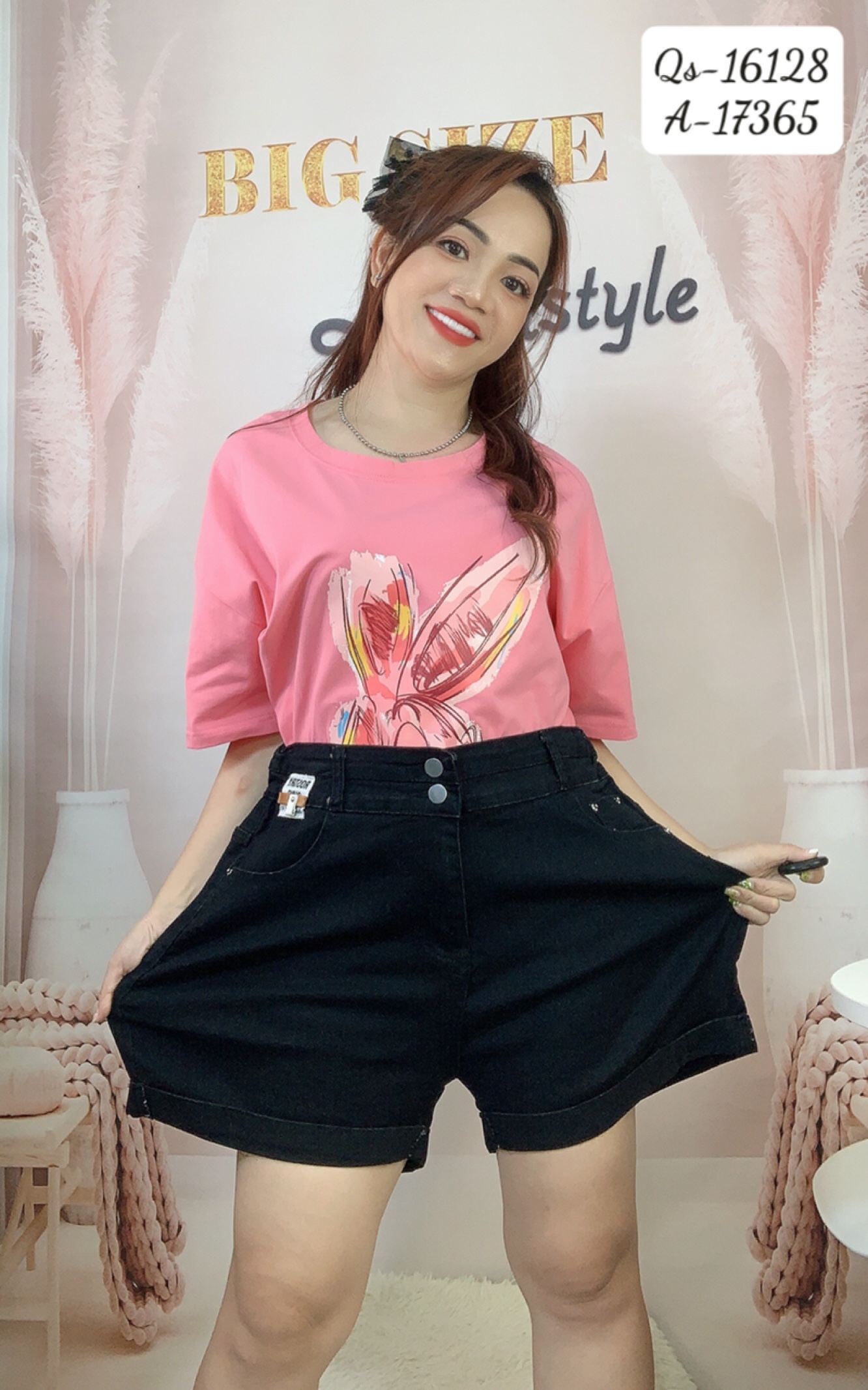 Quần đùi BIGSIZE  jean Ros SIZE ĐẠI 16128