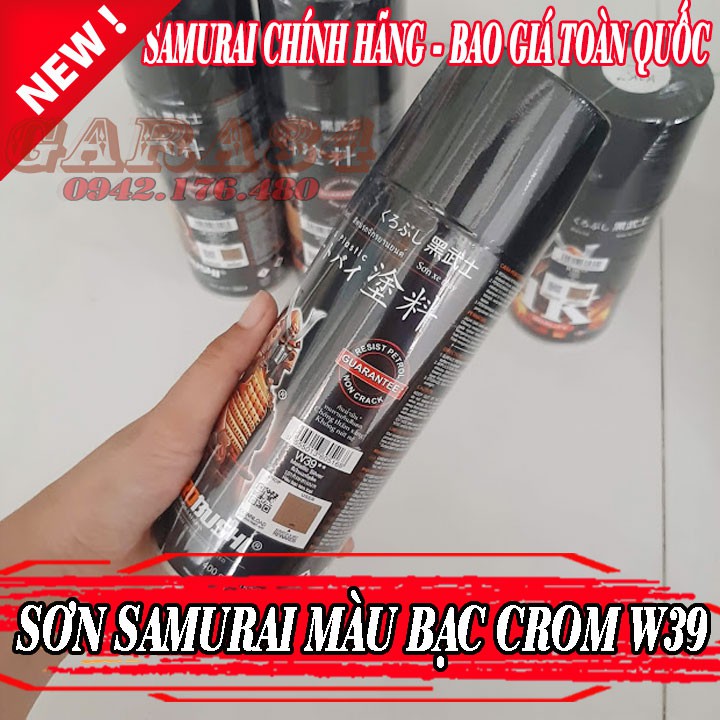[HCM]SƠN SAMURAI MÀU BẠC CRÔM ÁNH KIM W39