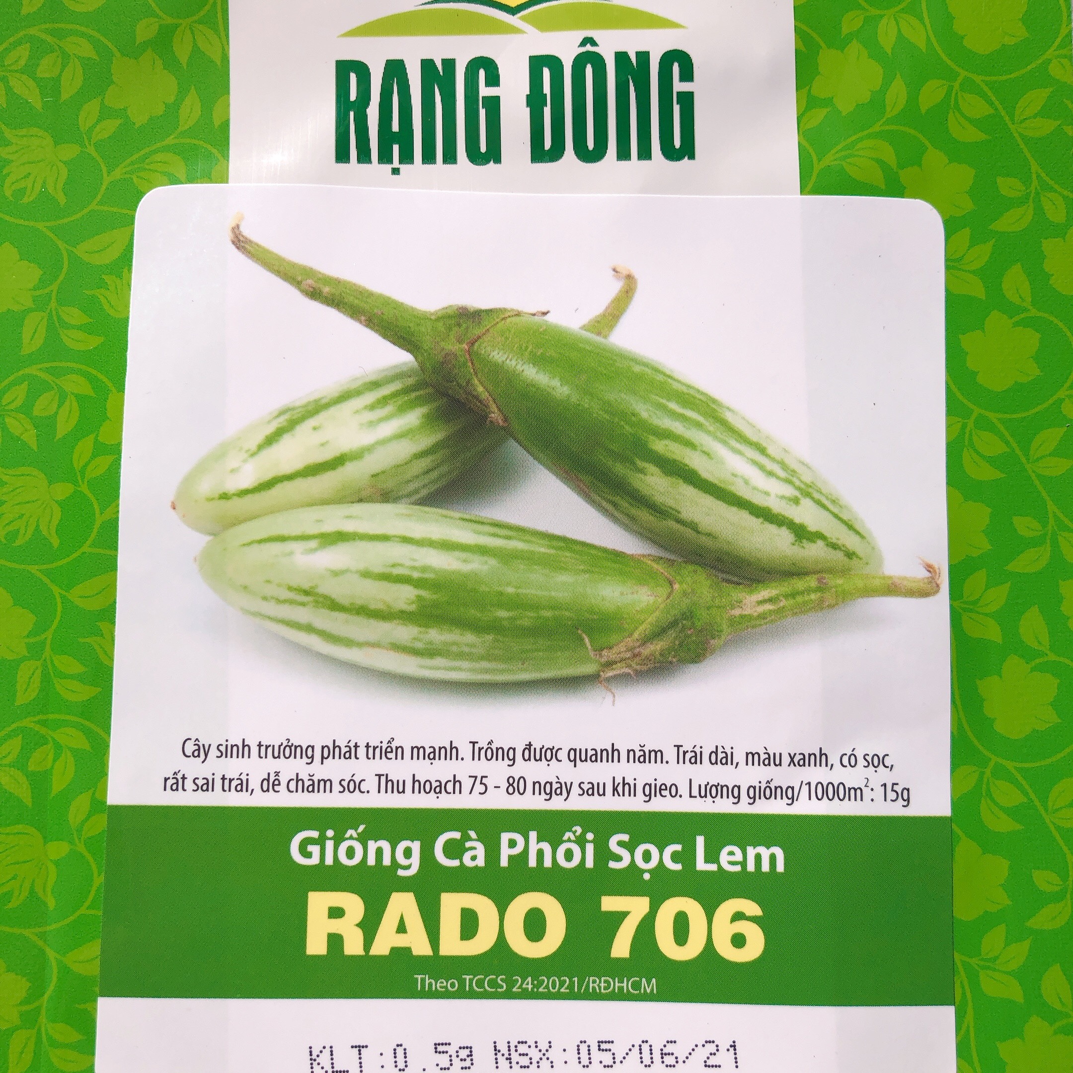 [HCM]Hạt giống Cà Phổi Sọc Lem Rado 706 RD gói 0.5gr