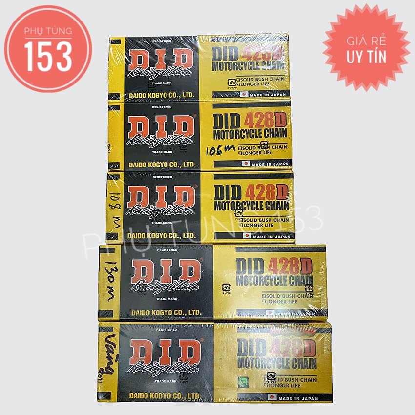 Sên DID 428D (chính hãng) 106 mắt (9mm) - PHỤ TÙNG 153