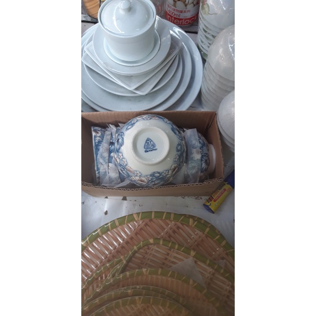 Bộ 10 bát con ăn cơm Hoa xanh lam