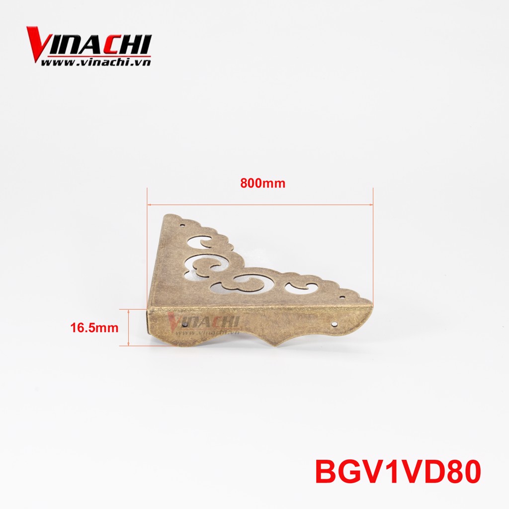 BỊT GÓC VUÔNG HỌA TIẾT KIỂU 1 VÀNG ĐỒNG - 80x80MM - 1 CÁI