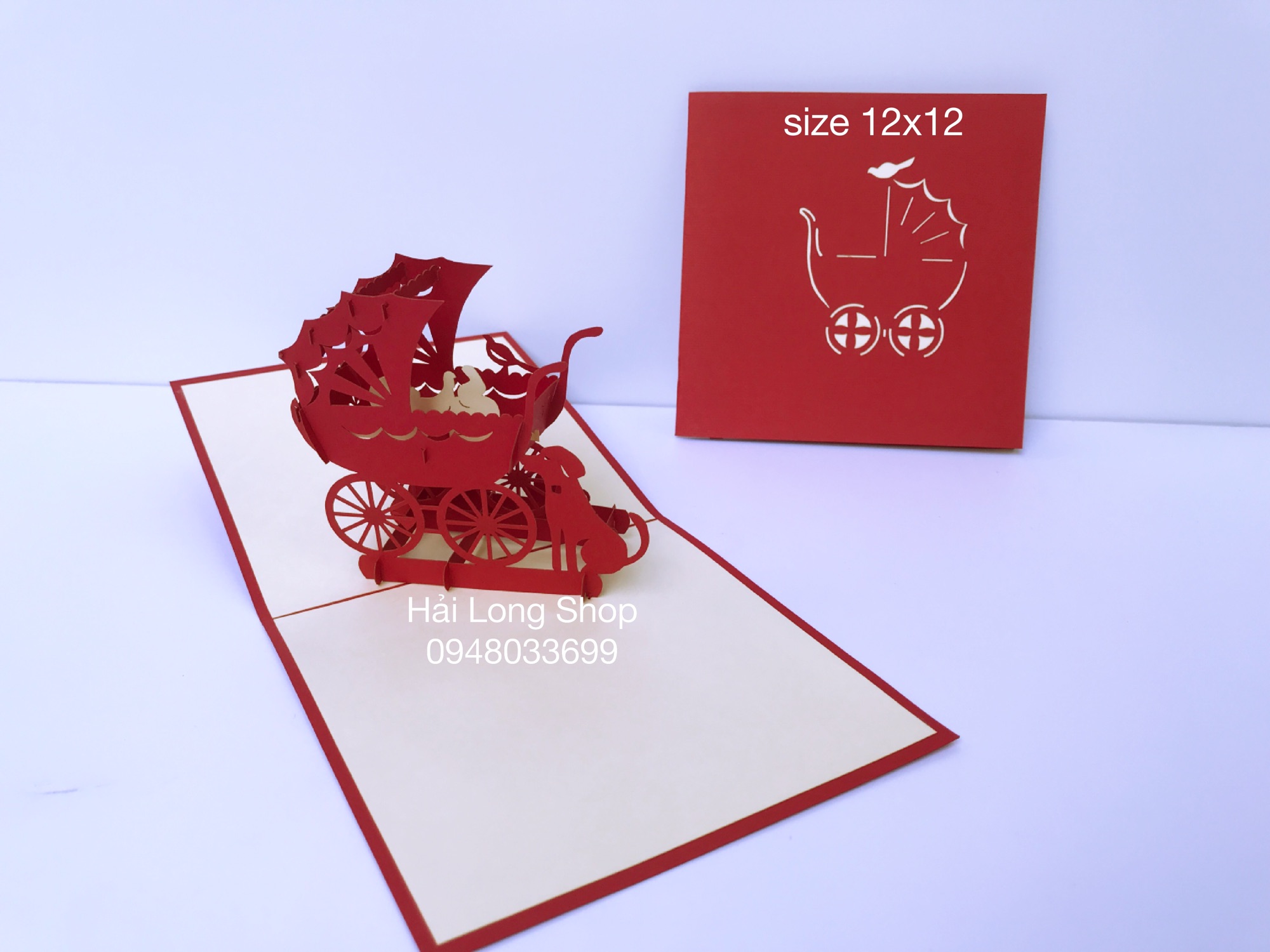 Xe Nôi 1 - Baby - Love - Thiệp 3D