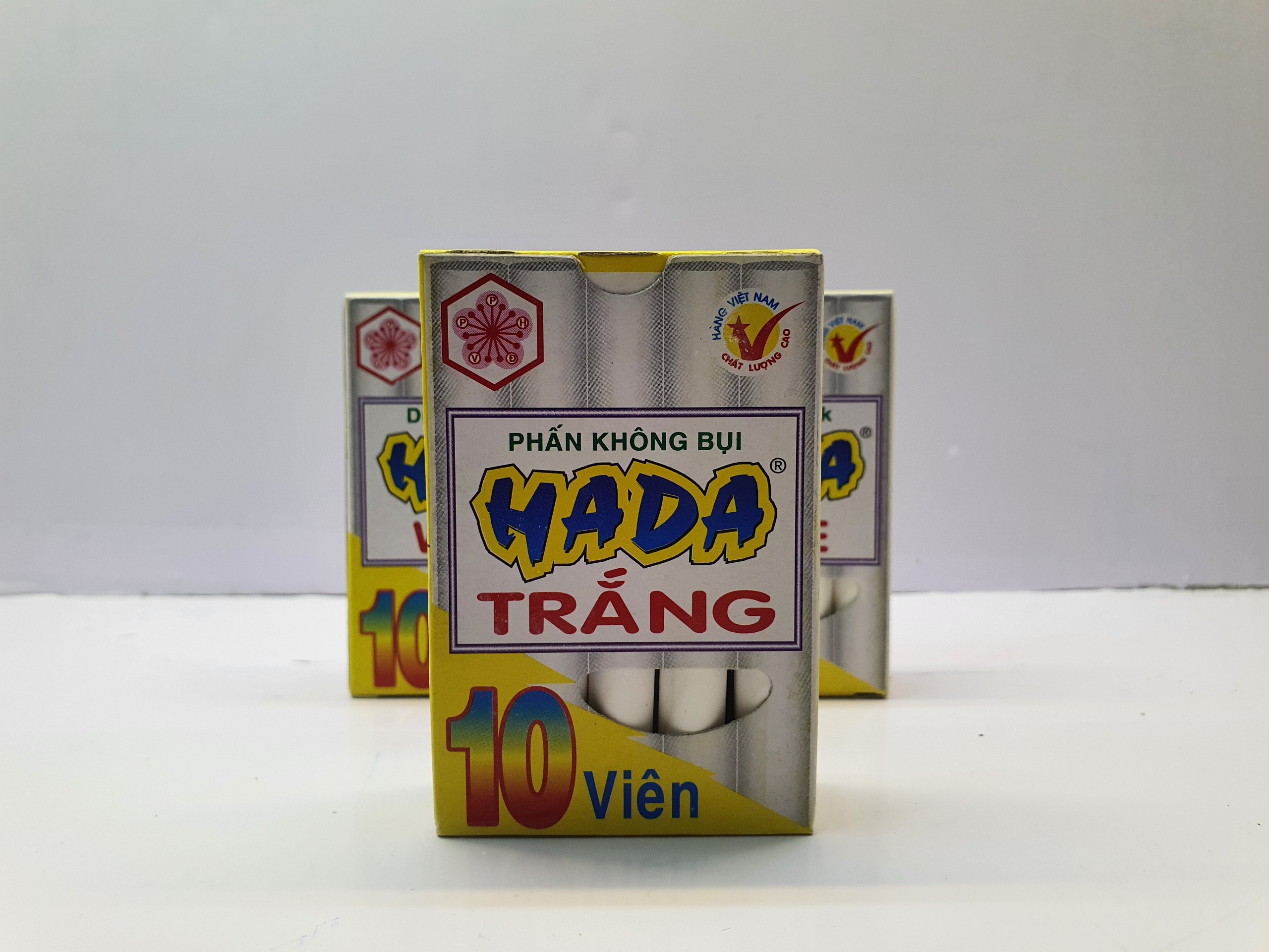 Phấn viết bảng Trắng - Phấn không bụi HADA (10 viên)