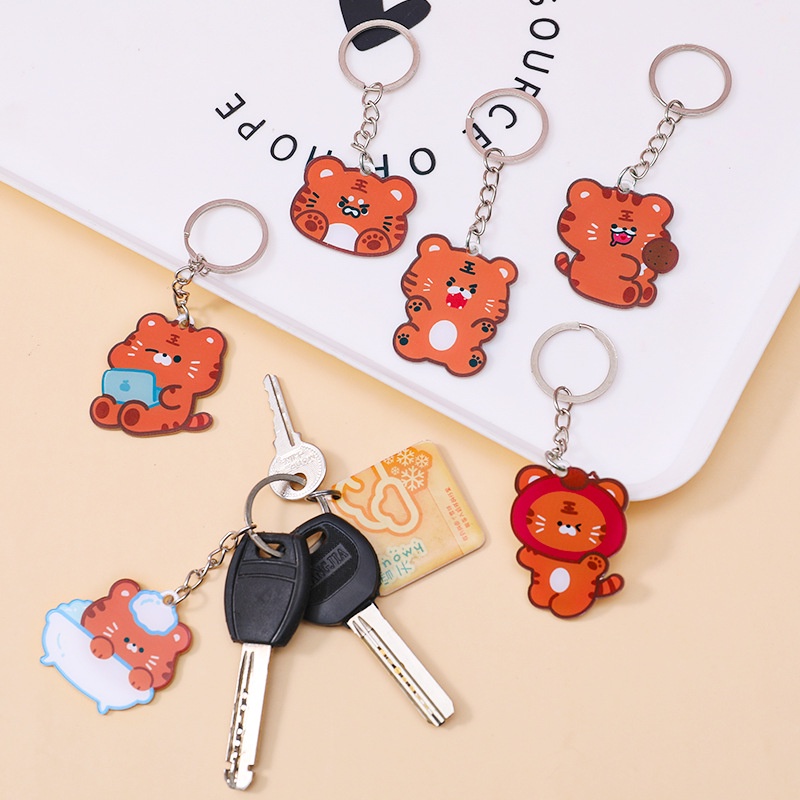 Móc khóa hổ con hoạt hình đáng yêu