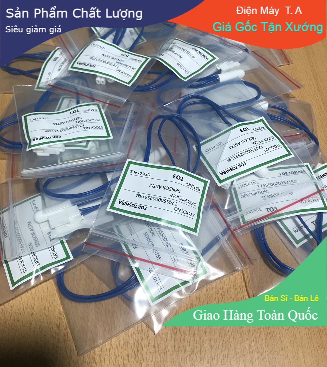 Combo 2 Sensor cảm biến tủ lạnh Toshiba chính hãng