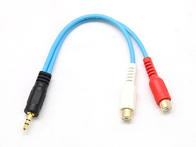 Cáp Audio 3.5mm 1 ra 2 RCA Dtech DT-6209