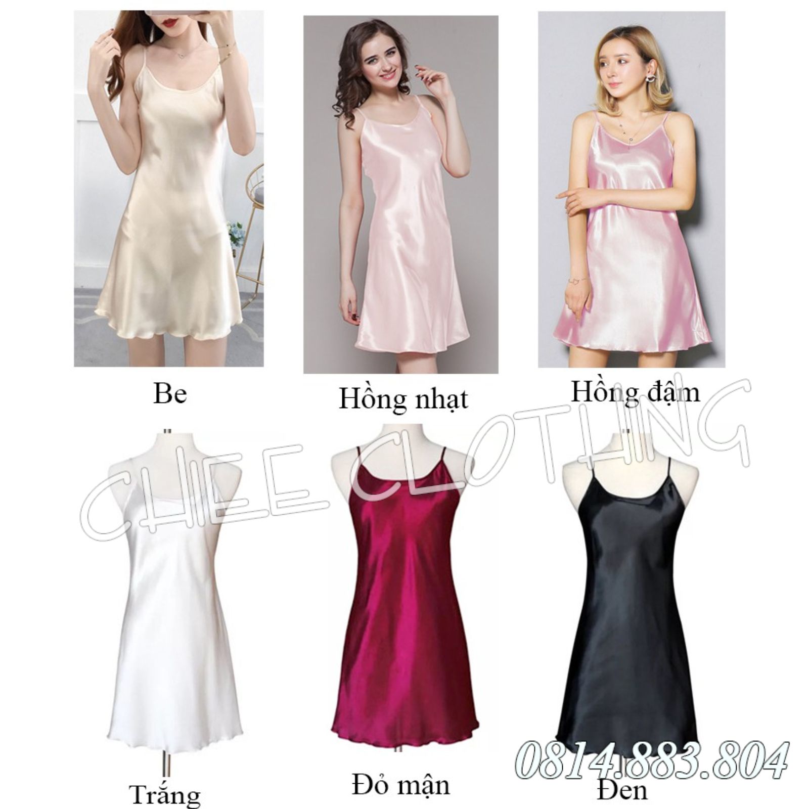 Váy Ngủ | Đầm Ngủ Lụa Cao Cấp Gấu Lượn Sóng