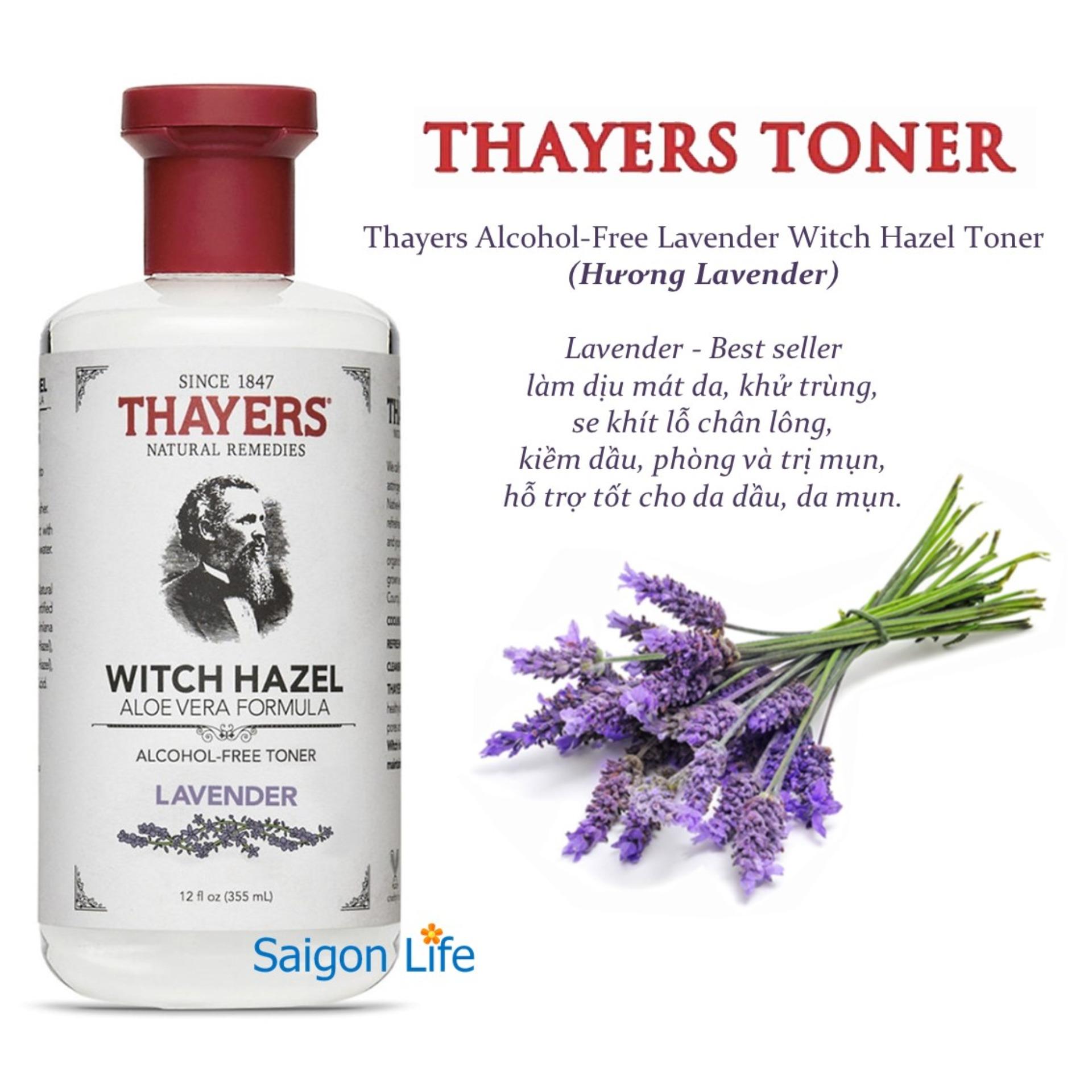 [HCM]Nước Hoa Hồng Không Cồn Thayers Lavender (Oải Hương) 355ml (Dành cho da dầu da có mụn)