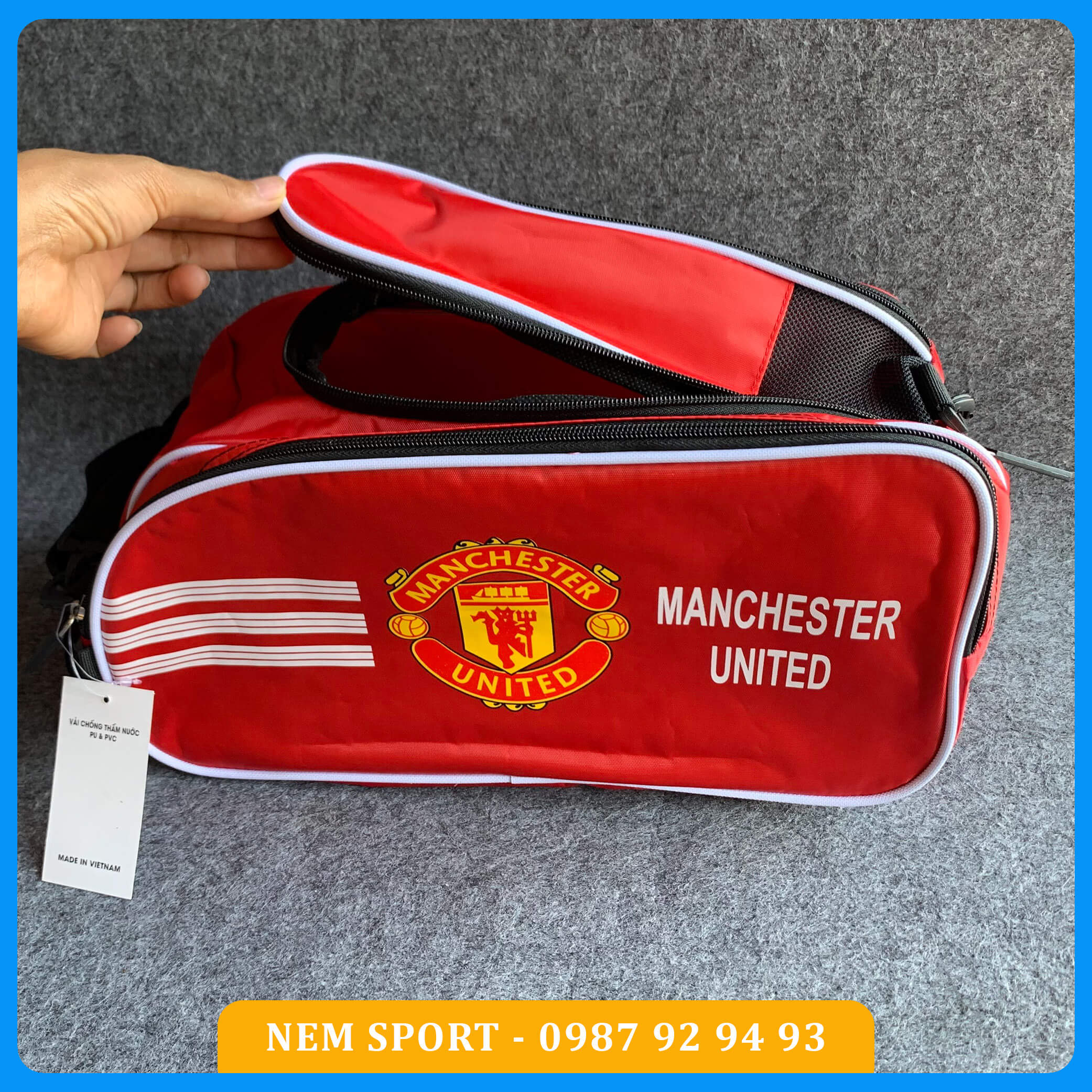 Túi Đựng Giày Đá Bóng CLB Manchester United Màu Đỏ