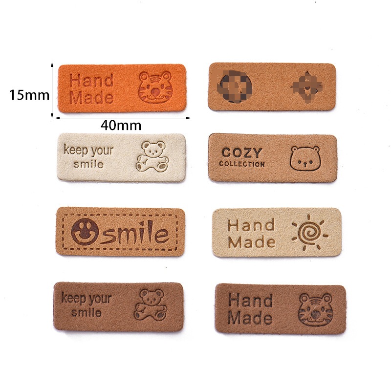 Tag quần áo tag da miếng da handmade phong cách hàn quốc