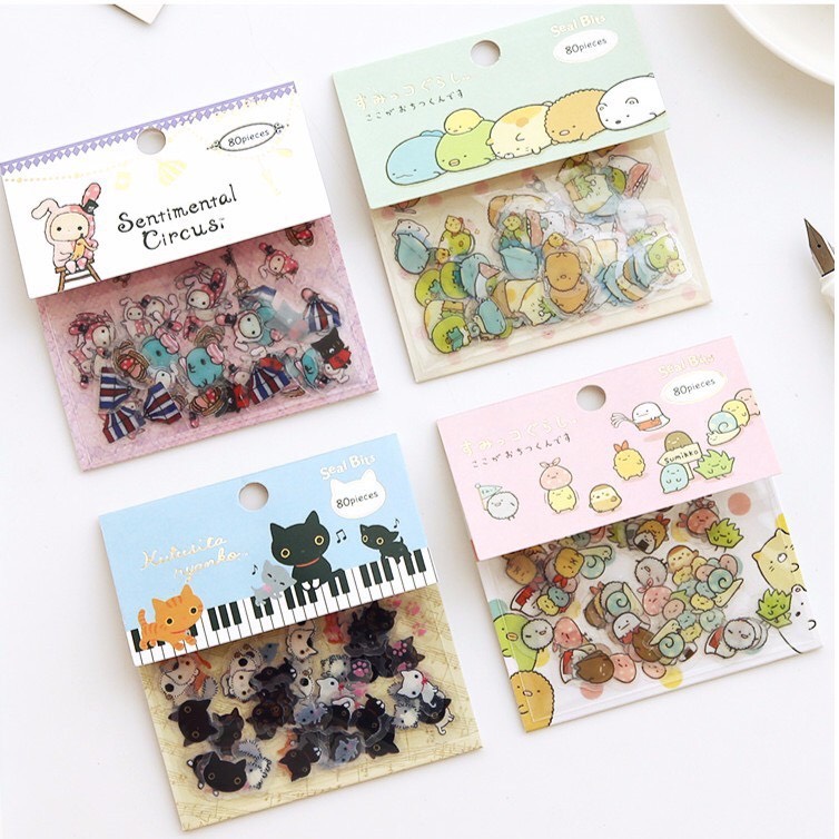 Combo 50 nhãn dán sticker hình gấu dễ thương Canarystore54