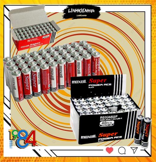 40 PCs AA - AAA batteries (primary battery) Maxell ultra-durable box-imported for watch micro sing