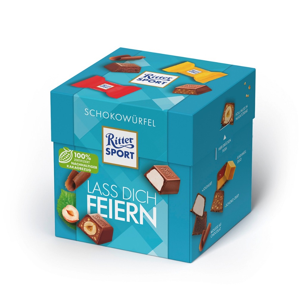 Hộp Socola Đức Ritter Sport Schokowurfel 176g