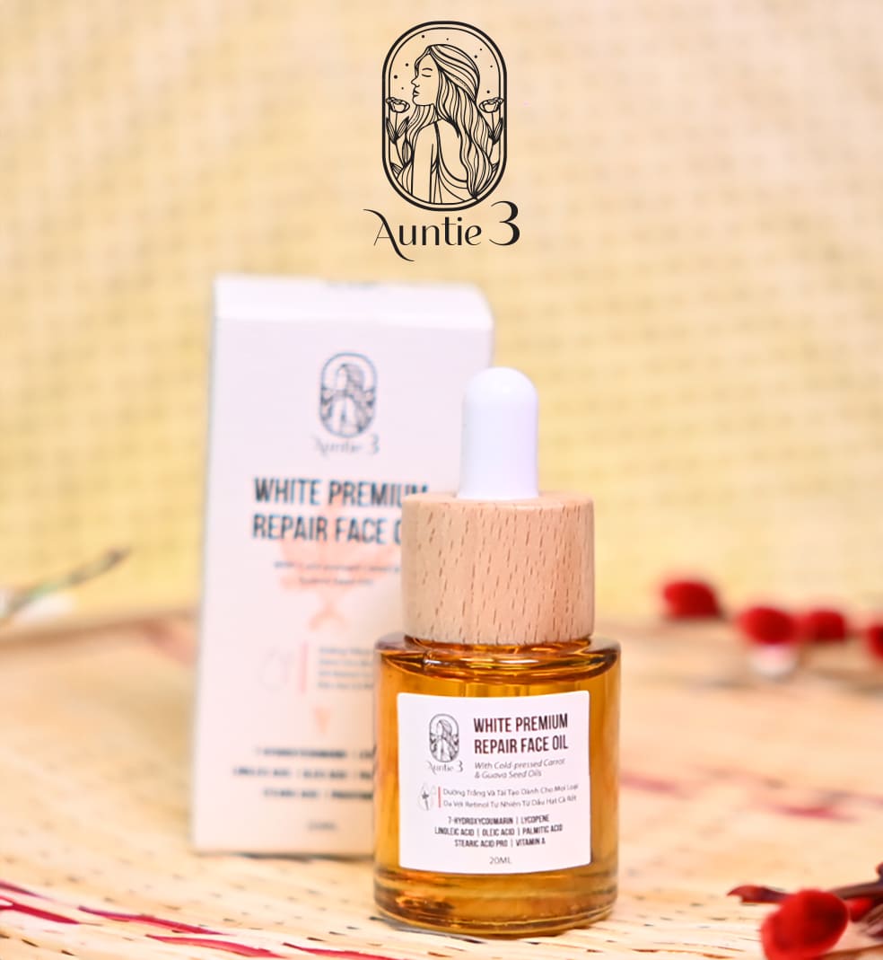 Dầu dưỡng trắng da Hạt Cà Rốt 20ml Auntie 3 Vietnam Chính Hãng
