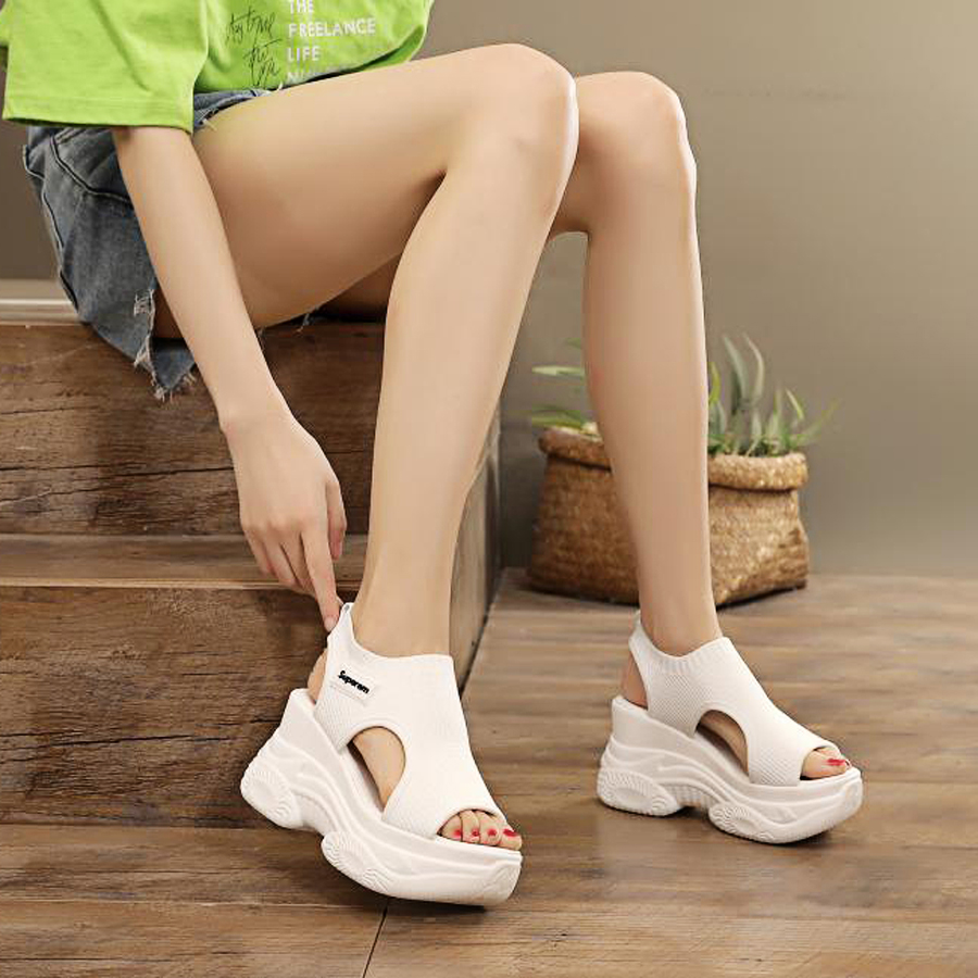 Dép Xuồng Đế Cao 9cm