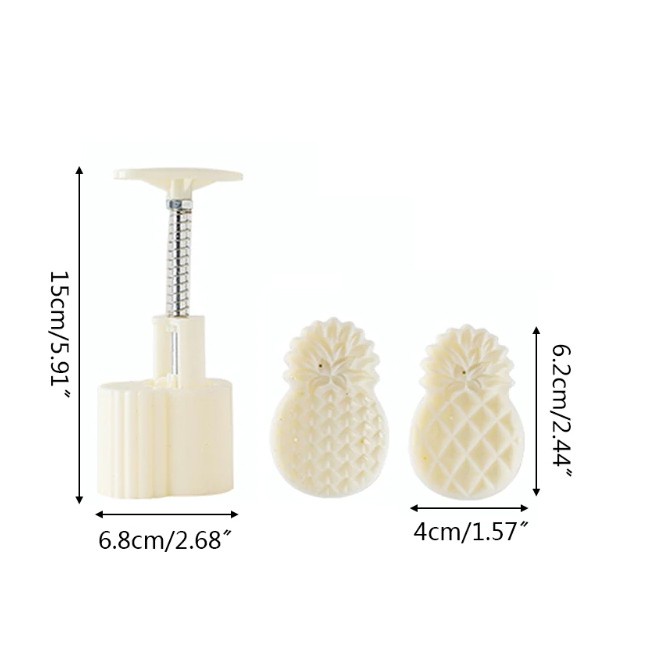 Khuôn bánh dứa lò xo 4 mặt 50g