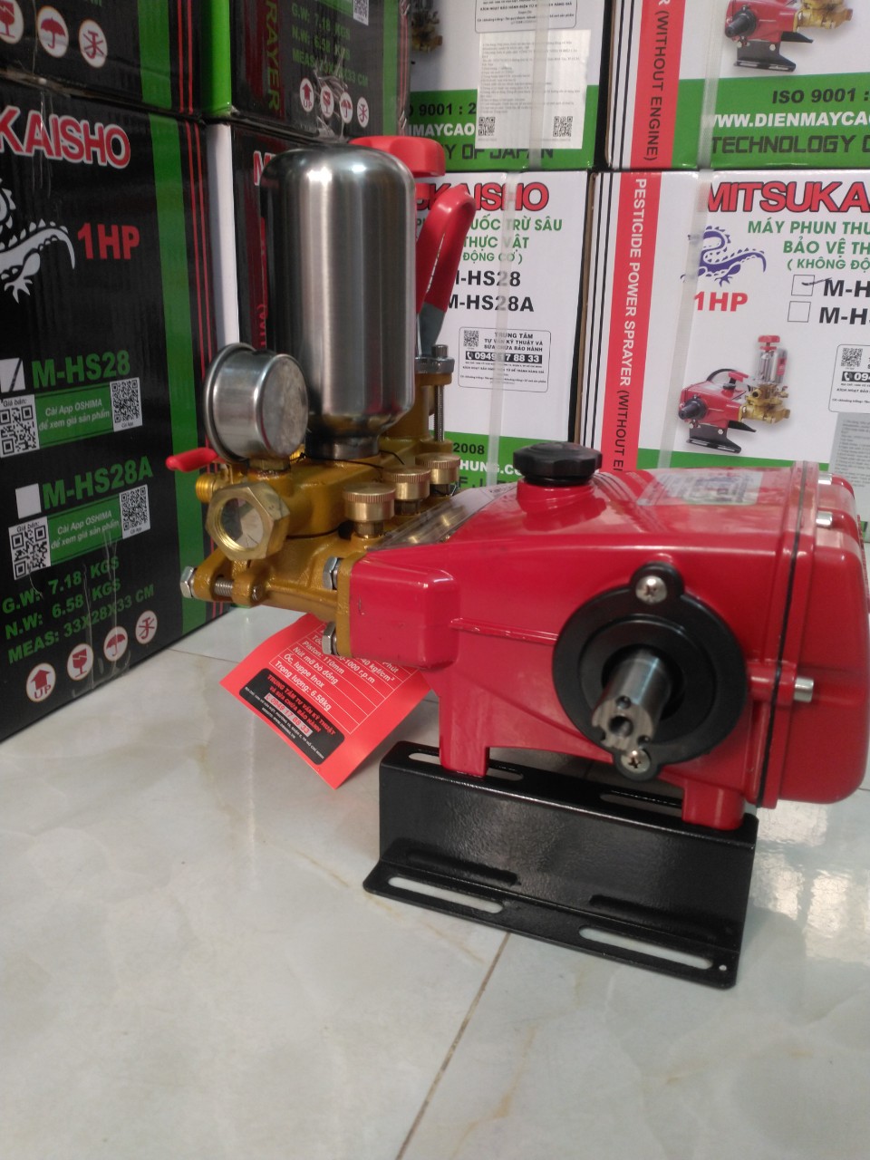 [HCM]Đầu Phun Xịt Áp Lực 1Hp Mitsukaisho M-HS28 ( xịt rửa xe, sân vườn, phun thuốc cây trồng...)