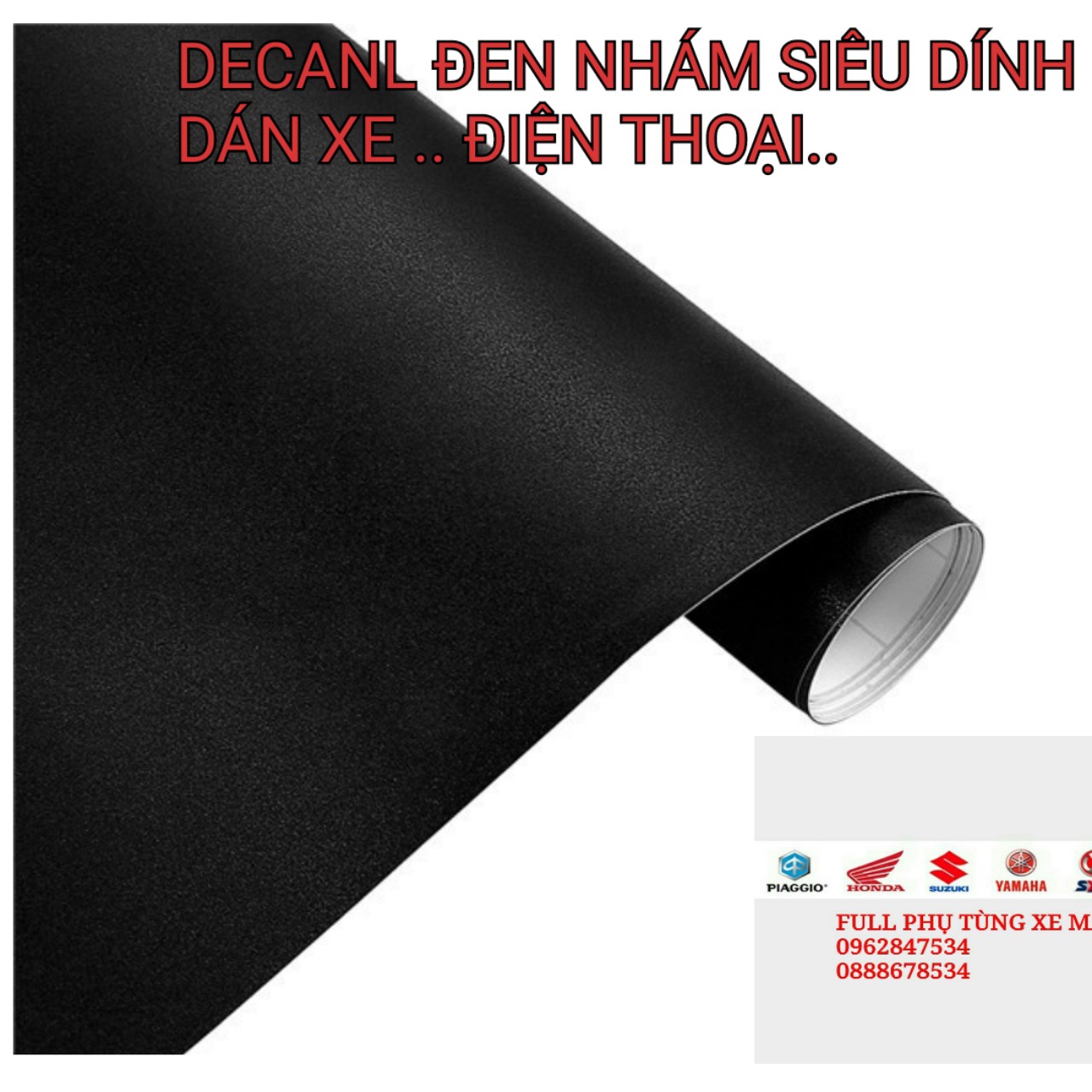 5 mét decal màu đen nhám - đen Cát khổ 60cm x 5m Vindecal Bình Dương