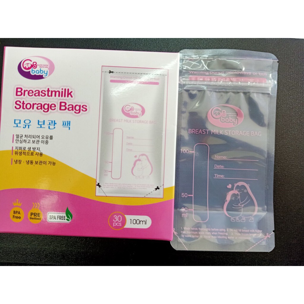 Túi trữ sữa gb baby 100ml loại 30c