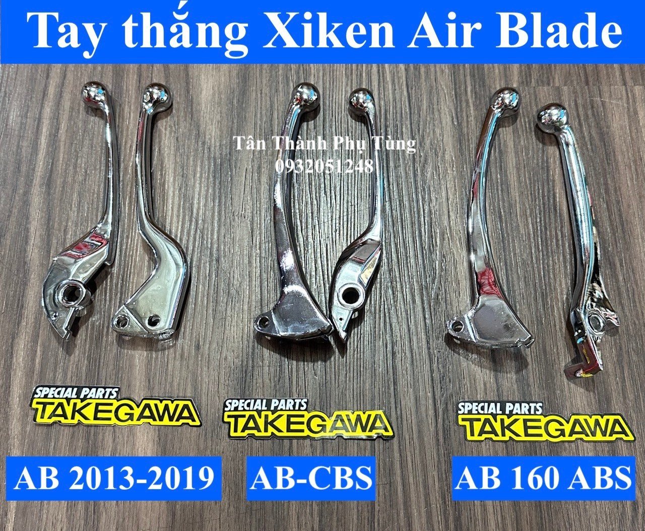 Tay thắng xiken air blade các đời: ab 2013-2019, ab cbs, ab 160 abs