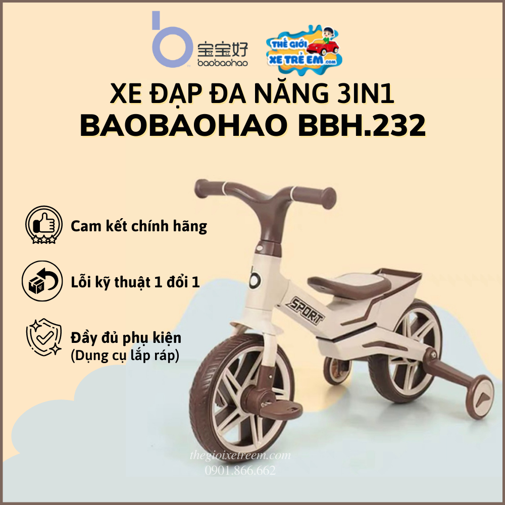 Xe đạp đa năng cho bé Baobaohao BBH.232