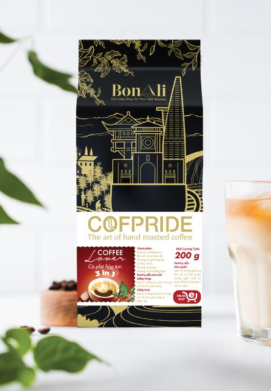 COMBO 2 TÚI 200G CÀ PHÊ COFPRIDE LOVER 3 IN 1 - THƠM NGON (200G/ TÚI)