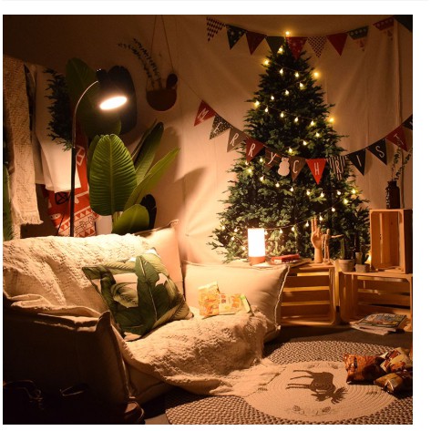 Tranh vải treo tường hình cây thông -may.decor-