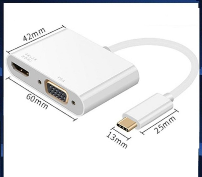 Cáp Chuyển Đổi USB TYPE-C Sang HDMI Và VGA - USB TYPE-C