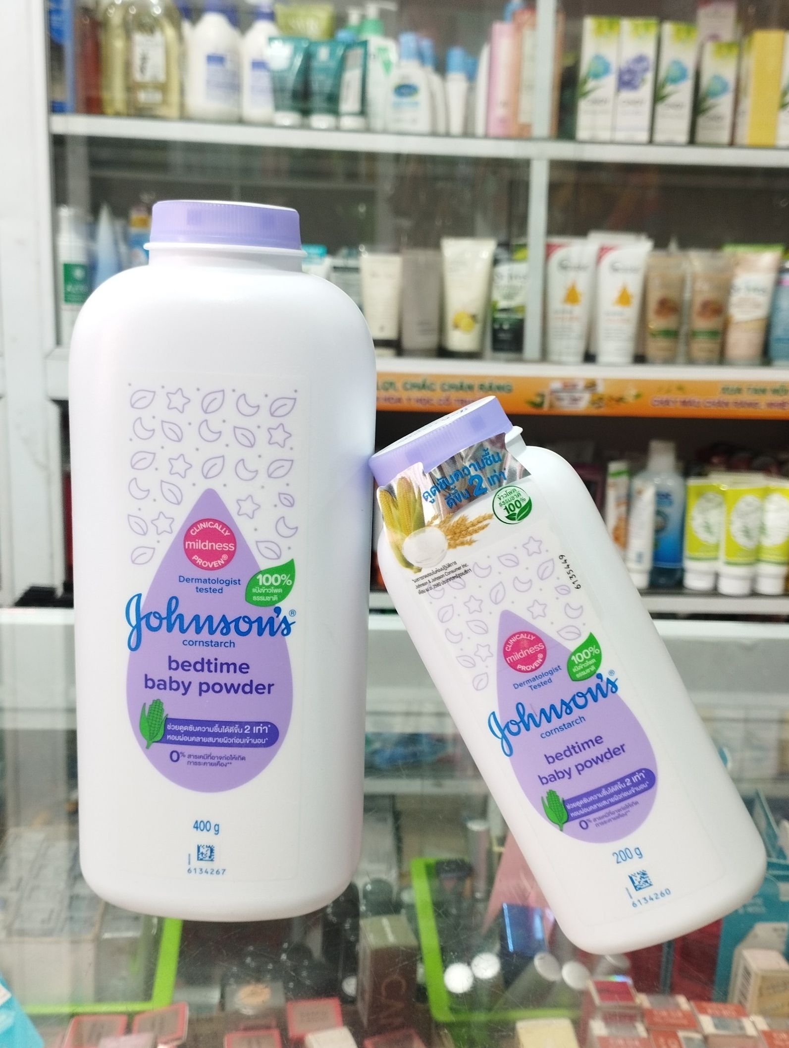( Màu tím) Phấn Rôm Johnsons Baby (200g- 400g)