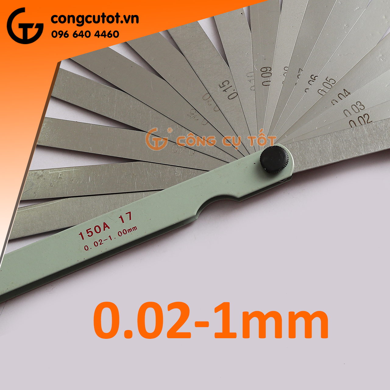 Thước căn lá - thước đo khe hở 17 lá 0.02-1mm