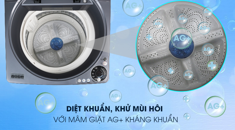 [TRẢ GÓP 0%] Máy giặt Sharp 9.5 kg ES-W95HV-S Mới 2020 (Giá áp dụng giao tại HN, HCM& các tỉnh liên hệ shop)