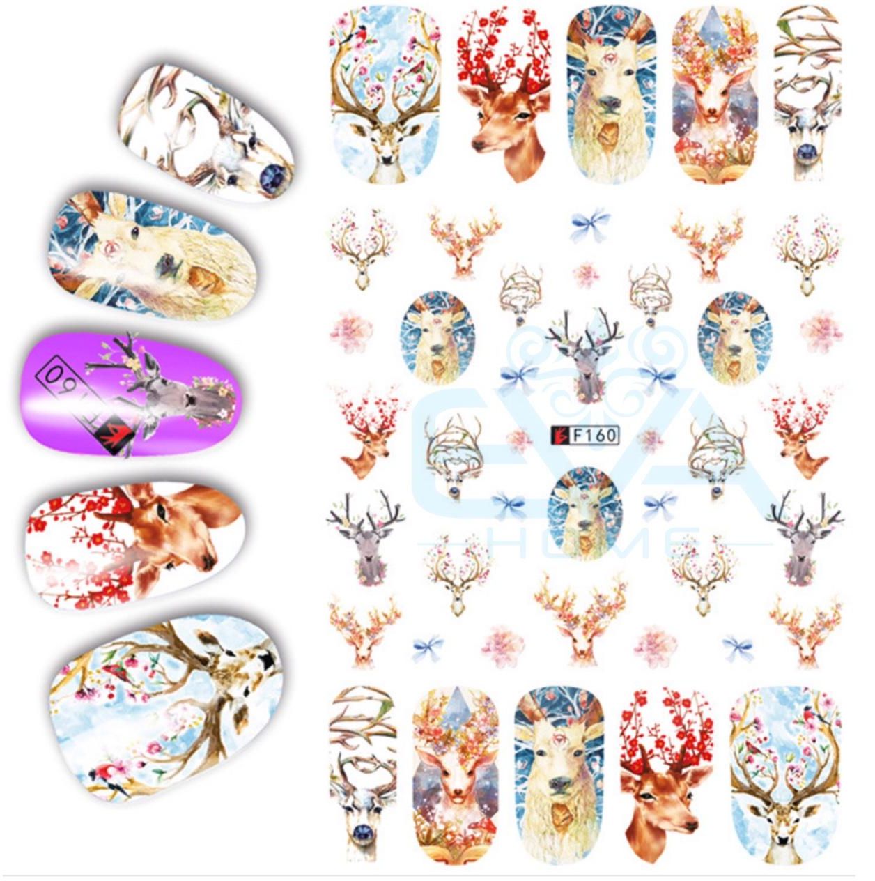 [HCM]Miếng Dán Móng Tay 3D Nail Sticker Tráng Trí Hoạ Tiết Bông Hoa F164