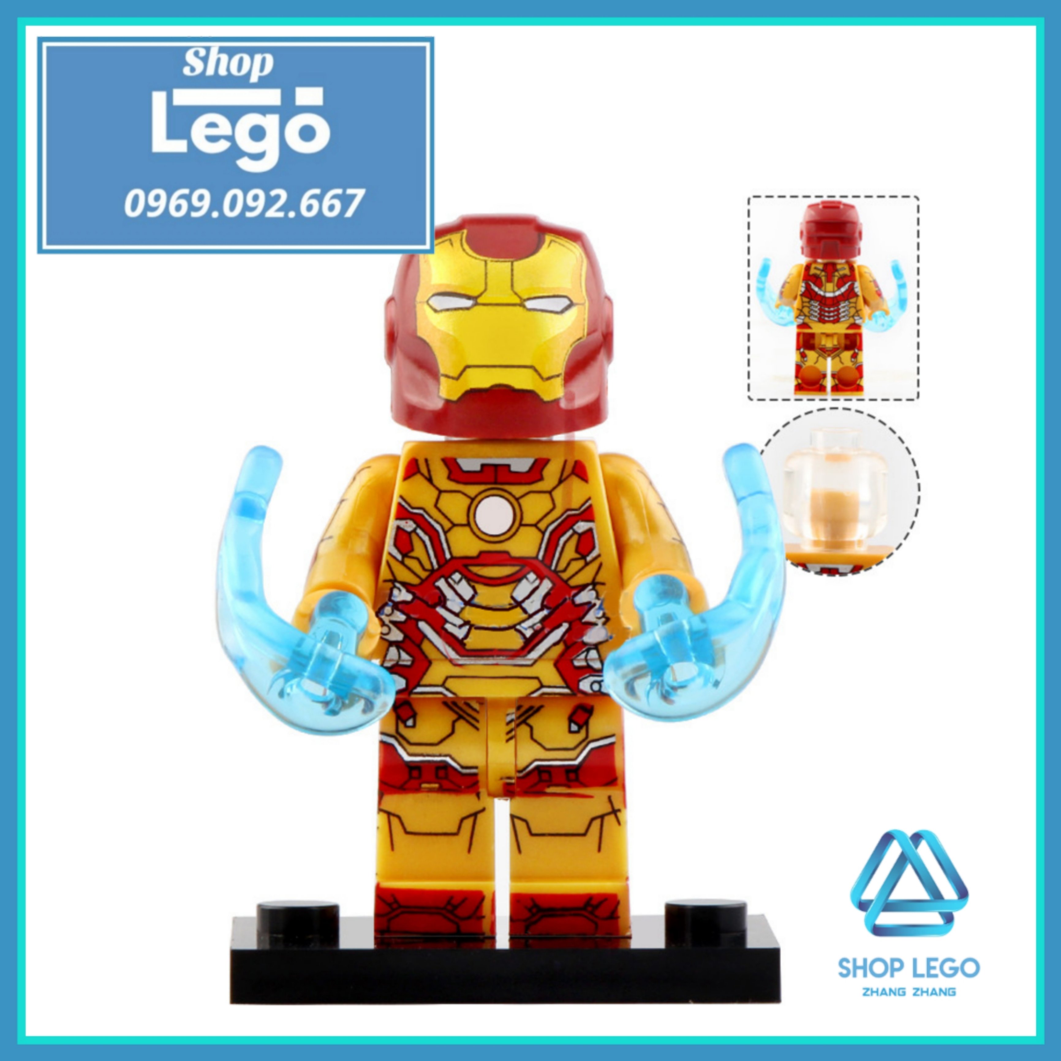 Đồ chơi Xếp hình người sắt Iron man Tony Stark tuyển tập bodysuit Lego Minifigures Xinh x0246