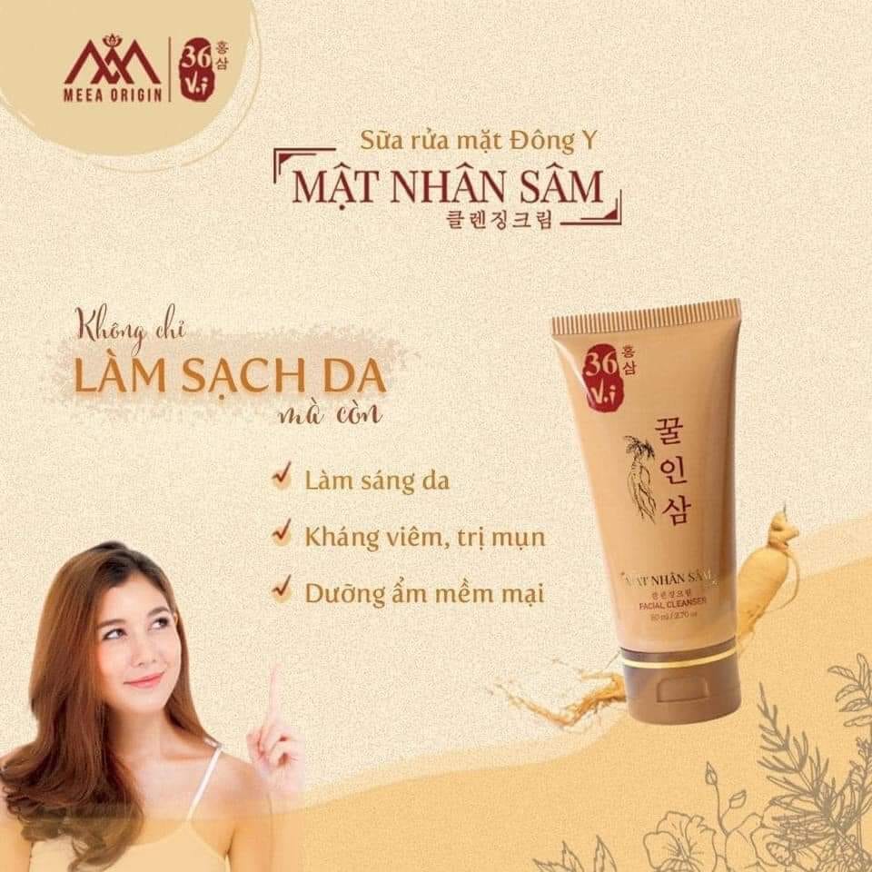 [HCM]SỮA RỬA MẶT MẬT NHÂN SÂM 36 VỊ (CAO MỤN SÂM ĐỎ)