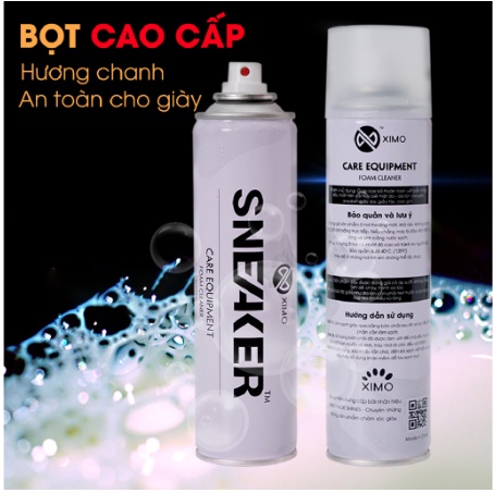 Chai xịt tạo bọt vệ sinh giày Sneaker cao cấp XIMO 300ml