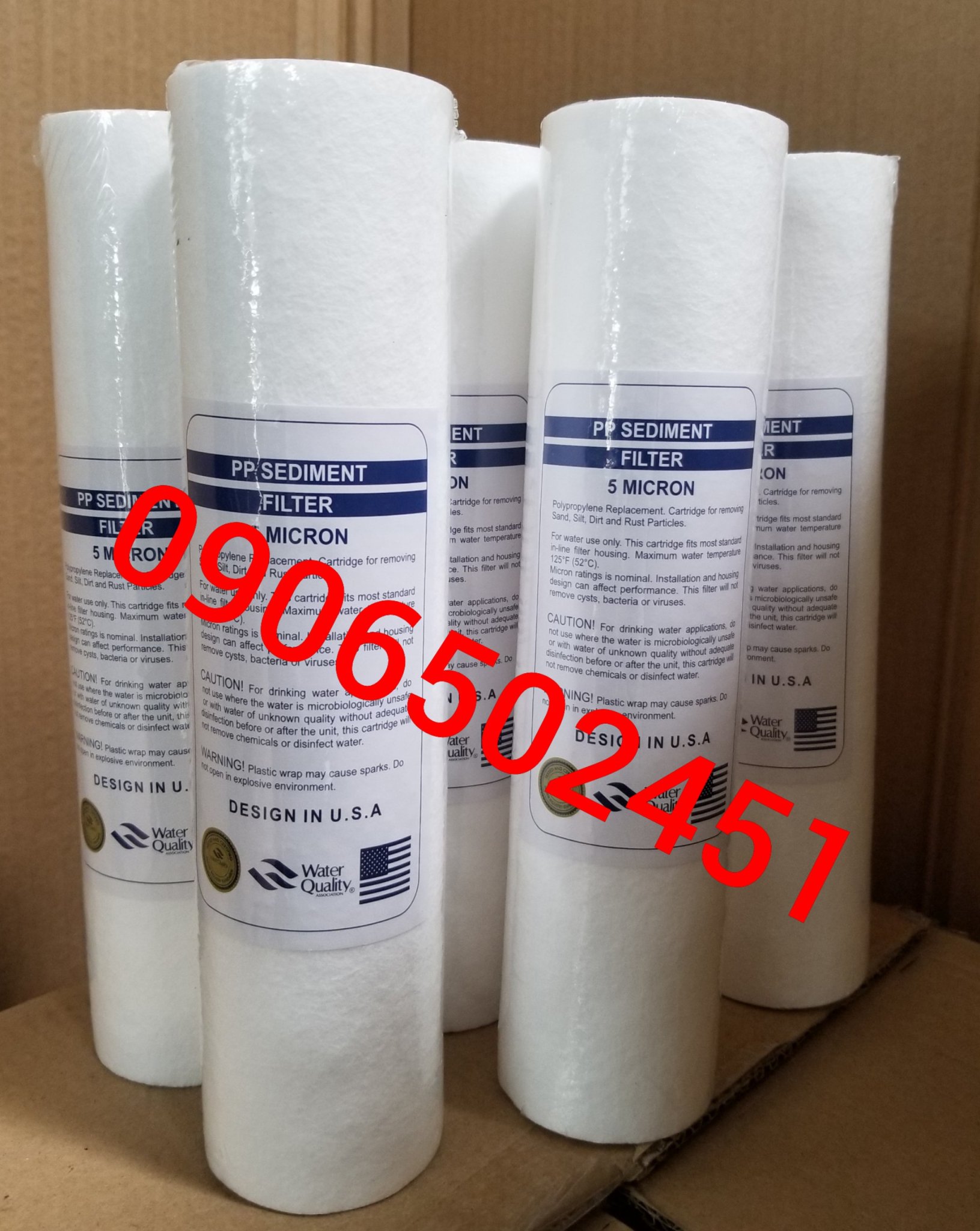 [HCM](Ảnh thật) Bộ 10 lõi lọc nước số 1 PPF 10inch (trắng) hàng USA tem chuẩn